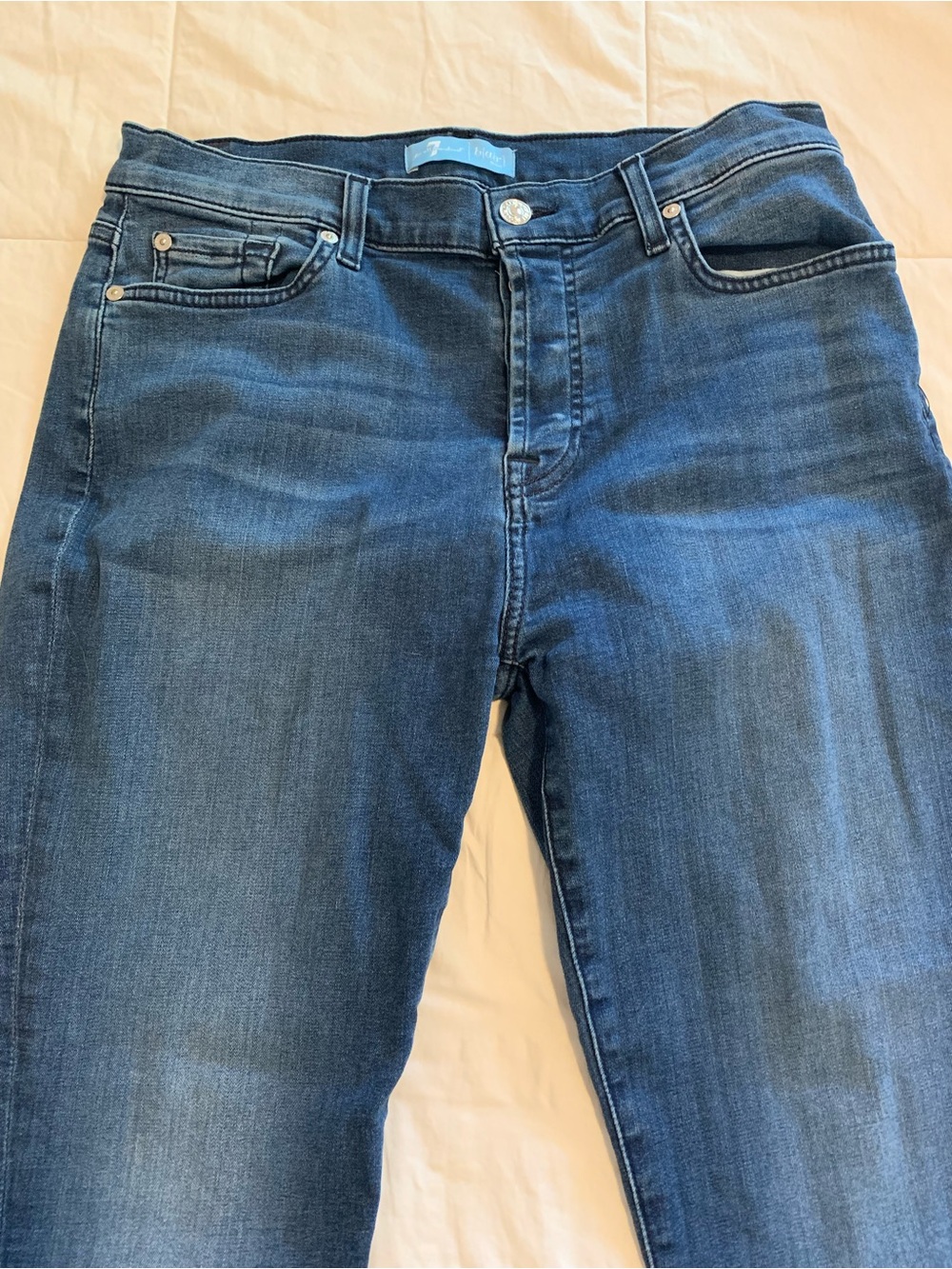 7 For All Mankind Slim Straight Dark Blue Jeans